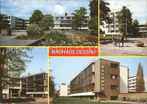 Dessau Rosslau Bauhaus Platz Atelierhaus Bruecke Werkstatt Gebaeude Kat. Dessau Rosslau