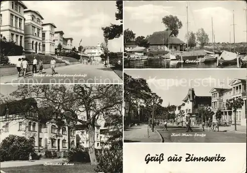 Zinnowitz Ostseebad Strasse der Voelkerfreundschaft Seglerhafen am Bodden Karl Marx Strasse Baltisches Haus