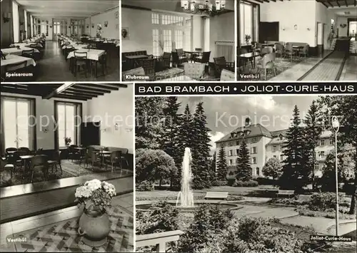 Bad Brambach Joliot Curie Haus Speiseraum Klubraum Vestibuel Kat. Bad Brambach