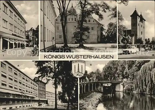 Koenigswusterhausen Konsum Kaufhaus Schloss Kirche Krankenhaus Schleusenbruecke Kat. Berlin