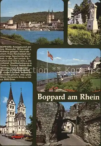 Boppard Rhein Kneipkurort Rheinufer Freie Reichsstadt Toren Tuermen Kat. Boppard