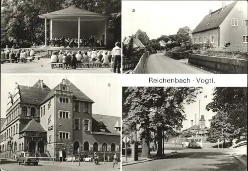 Reichenbach Vogtland Musikpavillon im Stadtpark Am Goeltzschalblick Post Bahnhofstrasse Kat. Reichenbach