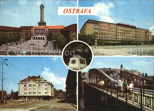 Ostrava Schloss Dum Energetiky Strassenpartie Bruecke Kat. Ostrava