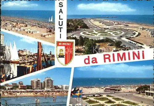 Rimini Veduta aerea Spiaggia Il porto Kat. Rimini