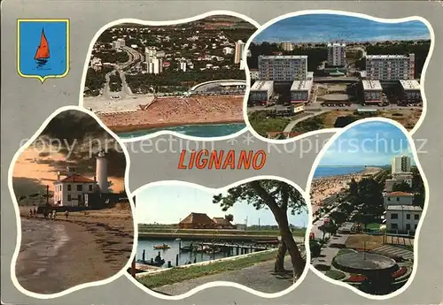 Lignano Veduta aerea Spiaggia Passeggiata Kat. Lignano