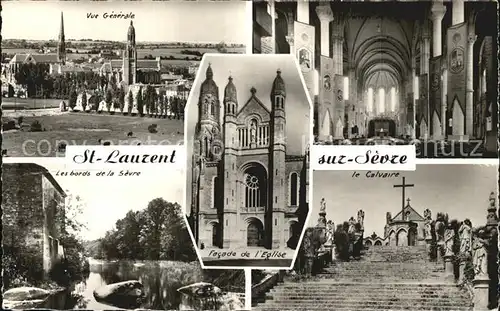 Saint Laurent sur Sevre Calvaire Eglise  Kat. Saint Laurent sur Sevre