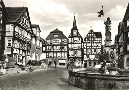 Fritzlar Marktplatz mit Rolandsbrunnen Kat. Fritzlar