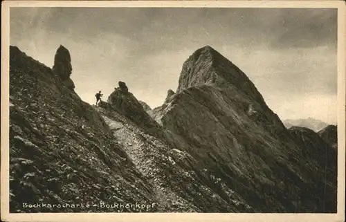 Allgaeuer Alpen Bockkarscharte mit Bockkarkopf