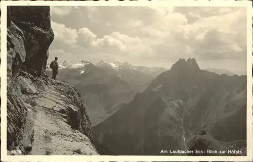 Allgaeuer Alpen Am Laufbacher Eck Blick zur Hoefats