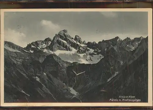 Allgaeuer Alpen Maerzle mit den Krottenspitzen