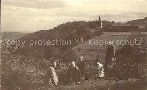 Dubitz Blick auf die Dubitzer Kirche / Rehlovice Gross Tschochau /