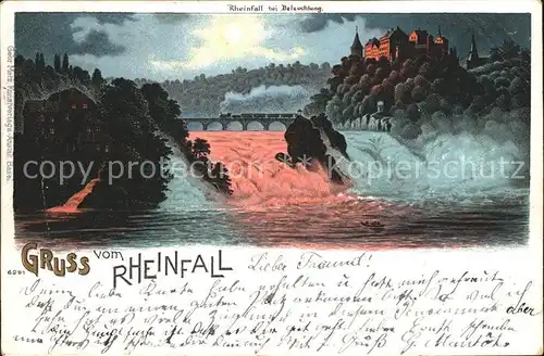 Rheinfall SH Wasserfall Mondschein / Rheinfall /Bz. Schaffhausen