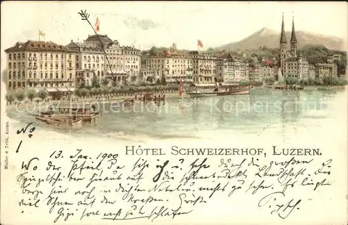 Luzern LU Hotel Schweizerhof / Luzern /Bz. Luzern City