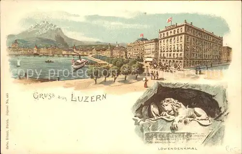 Luzern LU Loewendenkmal / Luzern /Bz. Luzern City