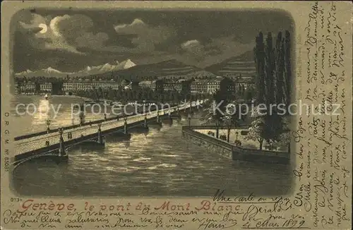Geneve GE Le pont du Mont Blanc / Geneve /Bz. Geneve City