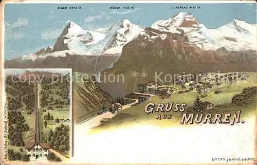 Muerren BE Eiger Moench und Jungfrau  / Muerren /Bz. Interlaken