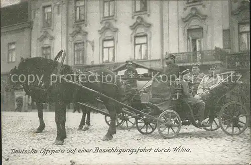 Wilna Wilno Deutsche Offiziere auf Besichtigungsfahrt / Vilnius /