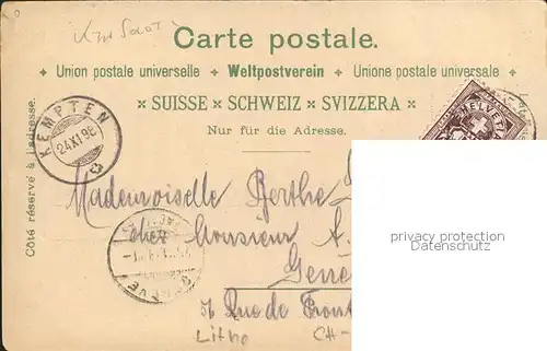 Kempten ZH Historische Postkarte der Schweiz / Wetzikon ZH /Bz. Hinwil