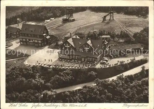 Grosser Inselsberg Hotel Gotha Fliegeraufnahme / Brotterode /Schmalkalden-Meiningen LKR