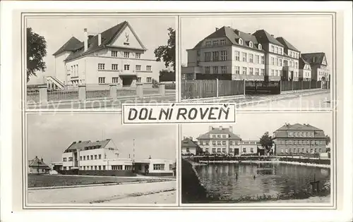 Dolni Roven Teich Gebaeude Schule / Pardubice /