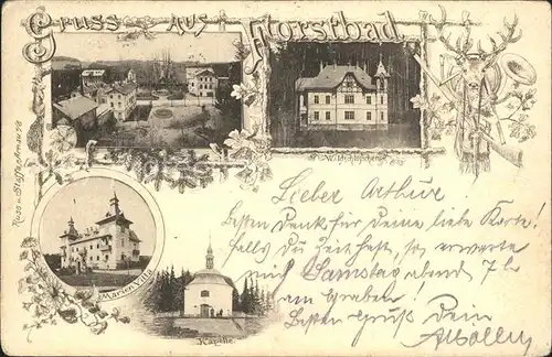 Forstbad Lazne Fort Waldschloesschen Marien Villa Kapelle  / Rudnik /Trutnov