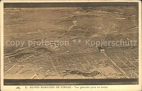 Timgad Ruines romaines de Timgad  Vue generale prise en Avion / Algerien /