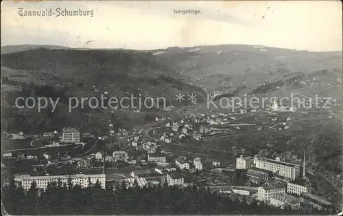 Tannwald Schumburg mit Isergebirge / Tanvald /