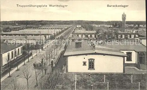 Warthelager Truppenuebungsplatz Barackenlager / Polen /