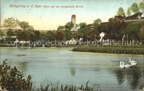 Koenigsberg Boehmen Blick auf die Evangelische Kirche / Tschechische Republik /