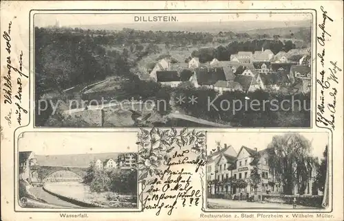 Dillstein Pforzheim Wasserfall Restauration zur Stadt Pforzheim / Pforzheim /Enzkreis LKR