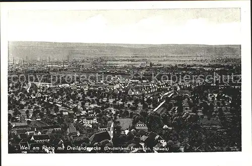 Weil am Rhein Gesamtansicht Dreilaendereck / Loerrach /Loerrach LKR