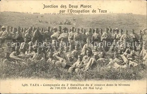 Taza Maroc jonction des Deux Maroc par l'Occupation de Taza Poued Aghbal  / Marokko /