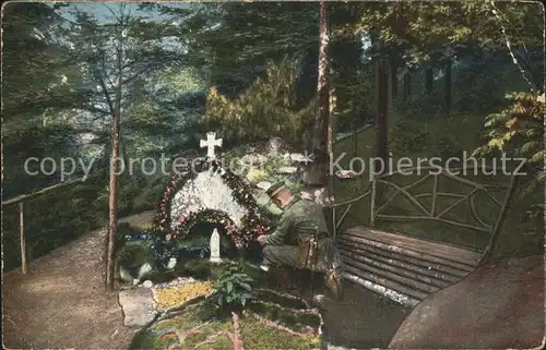 Vogesen Vosges Region krigsbilder aus den vogesen  lourdesgrotte von den Truppen angelegt  Friedhof  / Gerardmer /Arrond. de Saint-Die