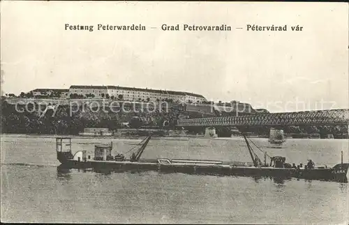 Petervarad Festung Peterwardein Frachtschiff / Serbien /