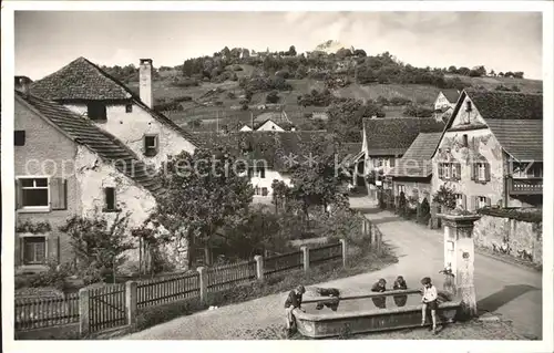 Weil am Rhein Kaenelgasse mit Obertuellingen / Weil am Rhein /Loerrach LKR