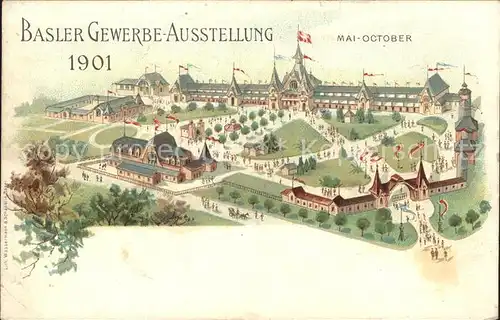 Basel BS Gewerbe Ausstellung 1901 / Basel /Bz. Basel Stadt City