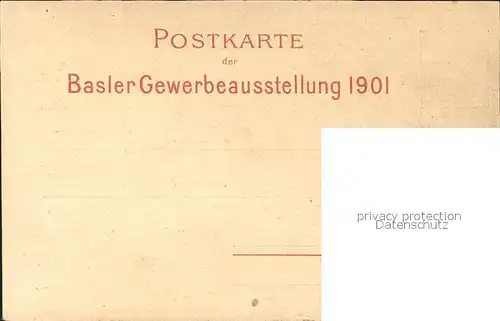 Basel BS Gewerbe Ausstellung 1901 / Basel /Bz. Basel Stadt City