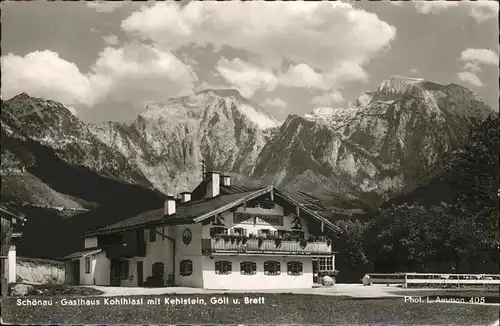 Schoenau Berchtesgaden Gasthaus Kohlhiasl Kehlstein Goell Brett / Berchtesgaden /Berchtesgadener Land LKR