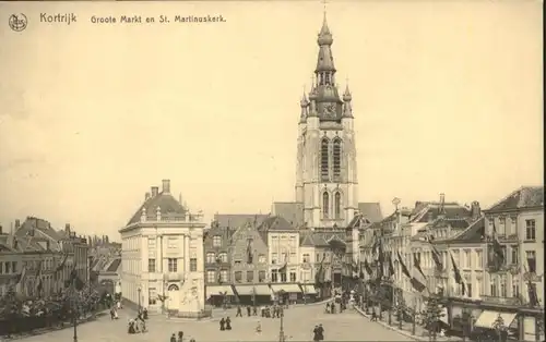 Kortrijk West-Vlaanderen Kortrijk Groote Markt St. Martinuskerk * / Courtrai /