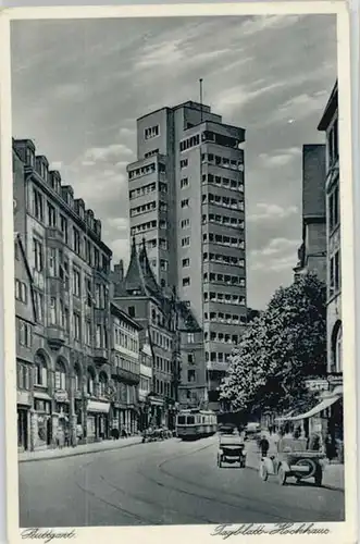 Stuttgart Stuttgart Tagblatt Hochhaus ungelaufen ca. 1920 / Stuttgart /Stuttgart Stadtkreis