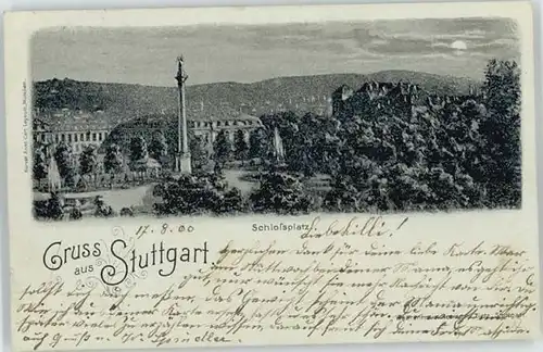 Stuttgart Stuttgart Schlossplatz x 1900 / Stuttgart /Stuttgart Stadtkreis
