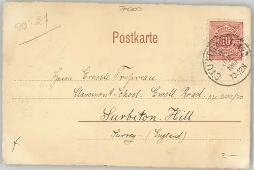 Stuttgart Stuttgart  x 1900 / Stuttgart /Stuttgart Stadtkreis