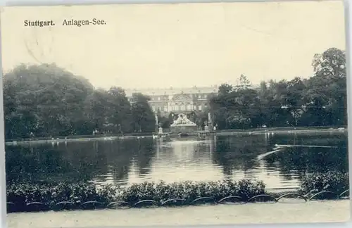 Stuttgart Stuttgart Anlagen-See x 1909 / Stuttgart /Stuttgart Stadtkreis