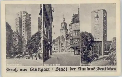 Stuttgart Stuttgart Rathaus Bahnhofturm * 1930 / Stuttgart /Stuttgart Stadtkreis