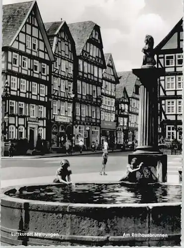 Melsungen Fulda Melsungen Rathausbrunnen * / Melsungen /Schwalm-Eder-Kreis LKR