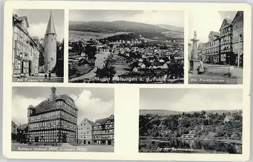 Melsungen Fulda Melsungen Eulenturm Rathaus Marktbrunnen x / Melsungen /Schwalm-Eder-Kreis LKR