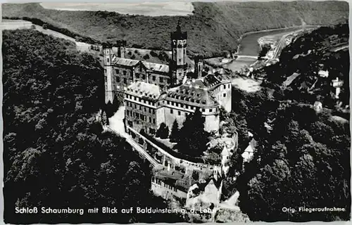 Schloss Schaumburg Balduinstein Schaumburg Schloss Fliegeraufnahme * / Balduinstein /Rhein-Lahn-Kreis LKR