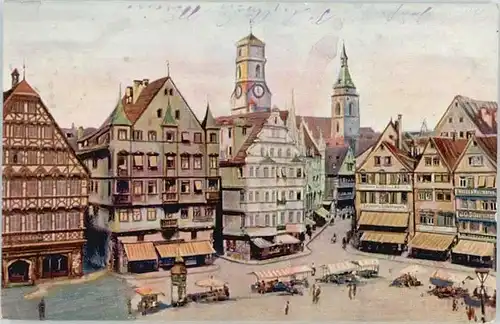 Stuttgart Stuttgart Marktplatz Kuenstlerkarte  x / Stuttgart /Stuttgart Stadtkreis