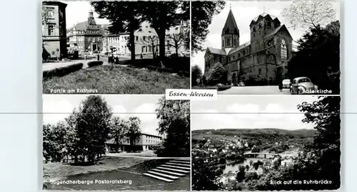 Werden Ruhr Werden Jugendherberge Pastoratsberg Rathaus Abteikirche x / Essen /Essen Stadtkreis