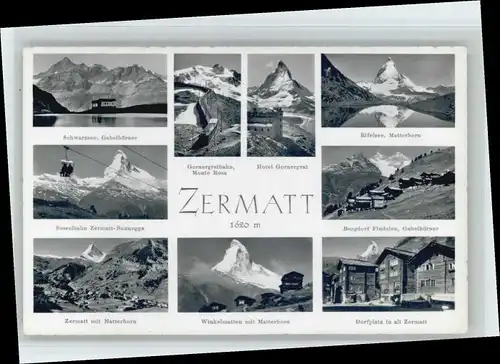 Zermatt VS Zermatt Schwarzsee Matterhorn Rifelsee Findelen * / Zermatt /Bz. Visp
